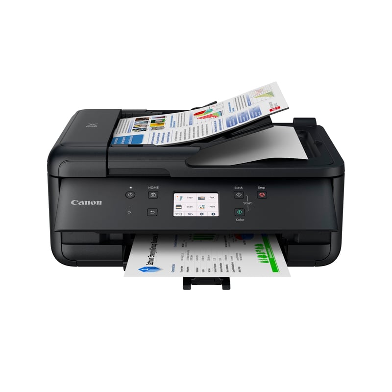 Multifunkčná atramentová tlačiareň Canon PIXMA TR7650 A4 čierna 4 v 1 skener kopírka fax WLAN ADF LCD AirPrint Mopria 4800x1200 DPI