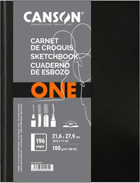 Canson ArtBook ONE keménykötésű vázlatfüzet - 21,6x27,9 cm - 98 lap - 100 g/m² 1