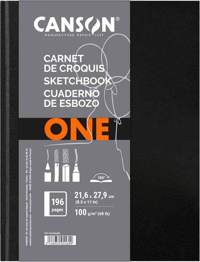 Canson ArtBook ONE keménykötésű vázlatfüzet - 21,6x27,9 cm - 98 lap - 100 g/m²