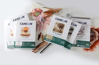 Bloc de desen Canson C à Grain 224g/m², A4, Alb Natural, Textură cu granulație fină, 30 de coli 4