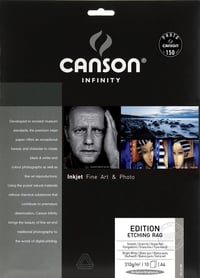 Canson Infinity Edition Etching Rag 310gsm matt tintasugaras papír A4 10 lap 1