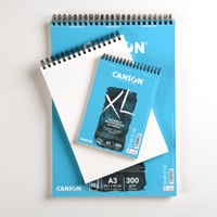 Akvarelový skicár Canson XL Aquarelle so špirálou – A5, 300 g/m², 20 listov, biely 3
