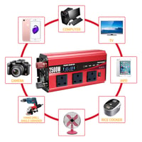 Menič napätia Cantonape 2500W 12V/230V, s LCD displejom, 4 USB portmi, s diaľkovým ovládaním 5