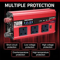 Menič napätia Cantonape 2500W 12V/230V, s LCD displejom, 4 USB portmi, s diaľkovým ovládaním 6