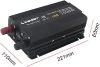 Cantonape 750W Feszültségátalakító 12V-230V - Autós Inverter EU Csatlakozóval és 2 USB Porttal Laptophoz, Kamerához, Okostelefonhoz 3