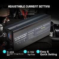 Capacity.Li LiFePO4 60A Intelligens Lítium Akkumulátor Töltő 12V-14.6V 2