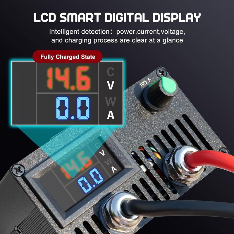 Capacity.Li LiFePO4 60A Intelligens Lítium Akkumulátor Töltő 12V-14.6V