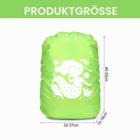 Husă de ploaie pentru rucsac Capaneus 35L pentru copii – Husă impermeabilă și reflectorizantă pentru ghiozdan, pentru băieți și fete 2