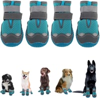 CAPASTEC 4 db Kutya Cipő Vízálló Tükrözős Sea Blue 5# 5,5 cm 1