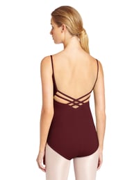 Dámske tielko Capezio 102 Classics s V-výstrihom a špagetovými ramienkami – bordová farba, veľkosť XS 2