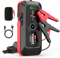 CAPTOK 16800 mAh Indítóakkumulátor 2000A Vezeték Nélküli Töltéssel és LED Lámpa 1