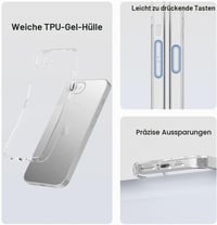 Captor iPhone 17e / 16e átlátszó TPU szilikon tok, ultravékony, sárgulásálló 6