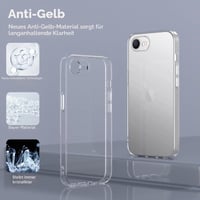 Captor iPhone 17e / 16e átlátszó TPU szilikon tok, ultravékony, sárgulásálló 5