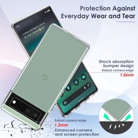 Captor Pixel 6 priehľadný TPU silikónový kryt, ultra tenký, flexibilný, ochrana proti zožltnutiu, nárazuvzdorný obal na telefón 3