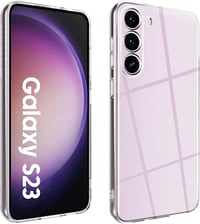 Captor Samsung Galaxy S23 átlátszó TPU telefontok, vékony rugalmas szilikon tok kameravédelemmel 1