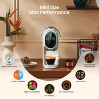 CAPXSNOB kapszulás kávéfőző Nespresso Dolce Gusto Lavazza A Modo Mio ESE 44 mm és őrölt kávé 20 bar állítható hőfok csészeméret forró hideg 5