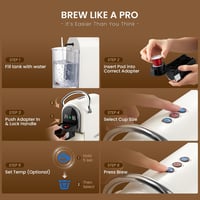 CAPXSNOB kapszulás kávéfőző Nespresso Dolce Gusto Lavazza A Modo Mio ESE 44 mm és őrölt kávé 20 bar állítható hőfok csészeméret forró hideg 8