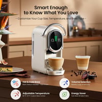 CAPXSNOB kapszulás kávéfőző Nespresso Dolce Gusto Lavazza A Modo Mio ESE 44 mm és őrölt kávé 20 bar állítható hőfok csészeméret forró hideg 4