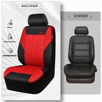 CAR PASS kompletná sada autopoťahov, na predné a delené zadné sedadlá, vzor 3D pneumatík, kompatibilné s airbagom, univerzálna veľkosť, čierno-červené 6