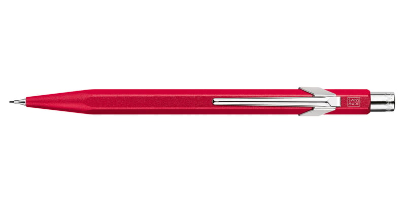 Mechanická ceruzka Caran d'Ache 849 Germanier hliníková 0,7 mm – červená