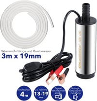 CarBole 12V olaj- és üzemanyag szivattyú 51mm, hordozható diesel pump 3m csővel 3