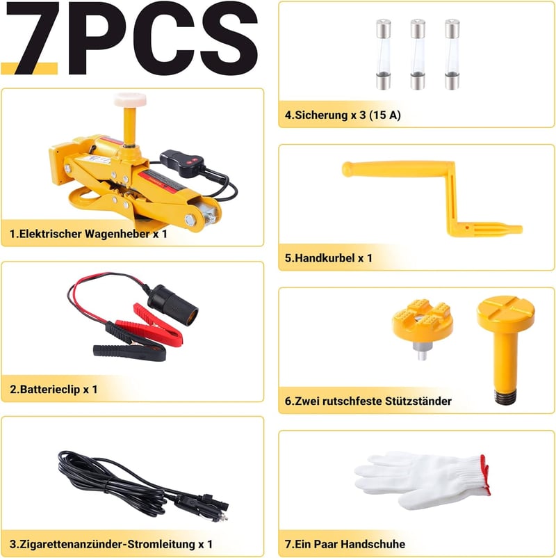 CarBole 3T Elektromos Ollós Emelő - 12V Távirányítós Autóemelő SUV, MPV Járművekhez, 12-45 cm Emelési Magasság, Sárga

AI: CarBole 3T Elektr