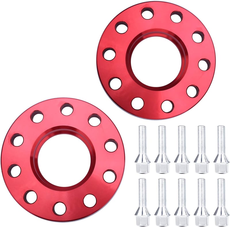 CarBole 5x120 20mm Kerékközépítő Adapter Piros 2db Kúpos Csavarokkal