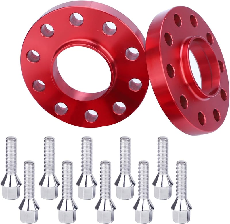 CarBole 5x120 20mm Kerékközépítő Adapter Piros 2db Kúpos Csavarokkal