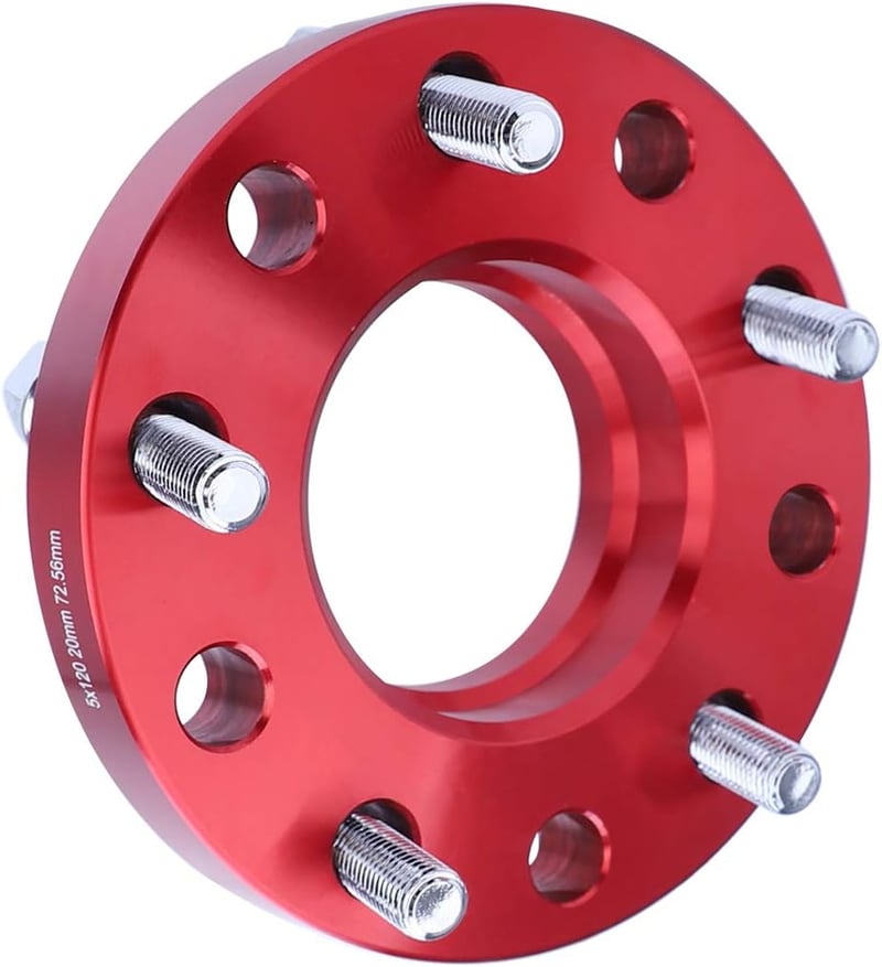 CarBole 5x120 20mm Kerékközépítő Adapter Piros 2db Kúpos Csavarokkal