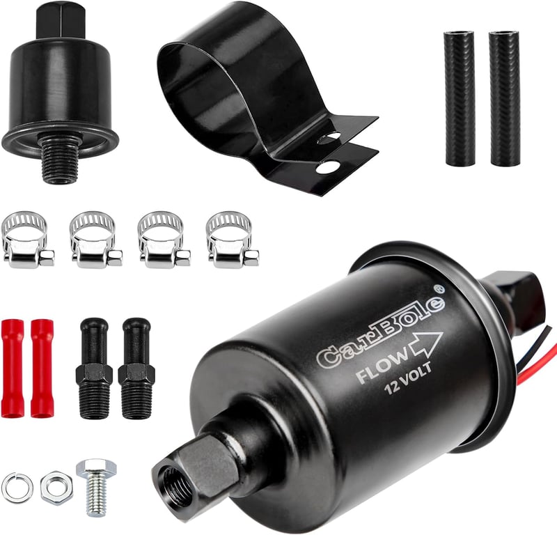 CarBole univerzális elektromos üzemanyag-szivattyú 12V, 2-3,5 PSI, benzin/dízel, szűrővel