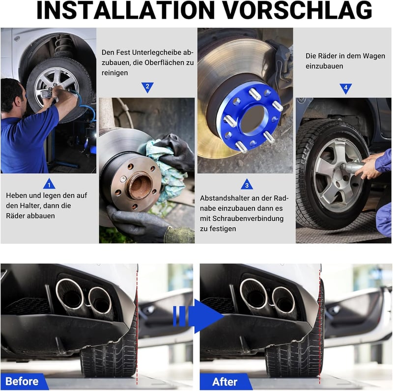CarBole Keréknyomtáv Szélesítő 5x120 15/20mm - BMW Kompatibilis Kék Távtartó Szett 72,56mm Középső Furattal, 10 Lyukú, M12x1.5 Csavarokkal

