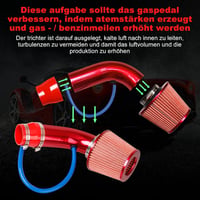 CarBole Sportlevegőszűrő Szénszálas Légbeszívás Rendszer Piros Univerzális 7