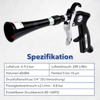 Sada ofukovacích pištolí CarBole, 2 trysky, tlak 6-9,2 bar, pneumatický čistiaci nástroj do dielne 5