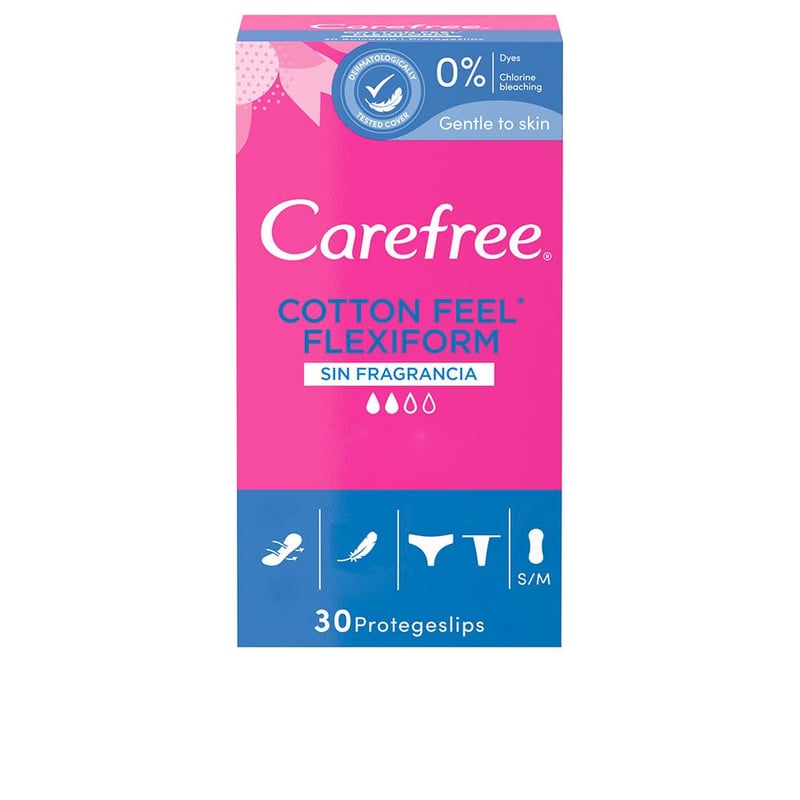 Absorbante zilnice Carefree Flexiform Regular și Tanga, 30 bucăți