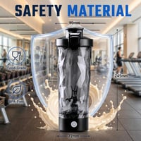 Carehabi elektrický proteínový šejker 700 ml, nabíjateľný mixér s motorom 7500 ot./min, rýchle nabíjanie typu C, nepriepustný a bez BPA, dotykové ovládanie 7