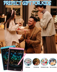 Tabletă de scris LCD Carehabi pentru copii, 8,5 inchi, ecran color luminos, set de 2 bucăți, jucărie educativă pentru fete de 3-6 ani 2