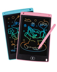Tabletă de scris LCD Carehabi pentru copii, 8,5 inchi, ecran color luminos, set de 2 bucăți, jucărie educativă pentru fete de 3-6 ani 1
