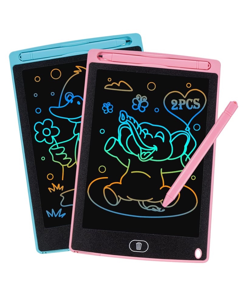 Tabletă de scris LCD Carehabi pentru copii, 8,5 inchi, ecran color luminos, set de 2 bucăți, jucărie educativă pentru fete de 3-6 ani