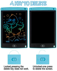 Tabletă de scris LCD Carehabi pentru copii, 8,5 inchi, ecran color luminos, set de 2 bucăți, jucărie educativă pentru fete de 3-6 ani 5