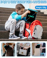 Tabletă de scris LCD Carehabi pentru copii, 8,5 inchi, ecran color luminos, set de 2 bucăți, jucărie educativă pentru fete de 3-6 ani 6
