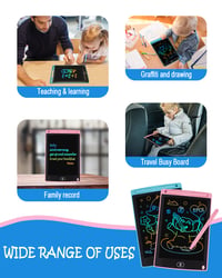 Tabletă de scris LCD Carehabi pentru copii, 8,5 inchi, ecran color luminos, set de 2 bucăți, jucărie educativă pentru fete de 3-6 ani 3
