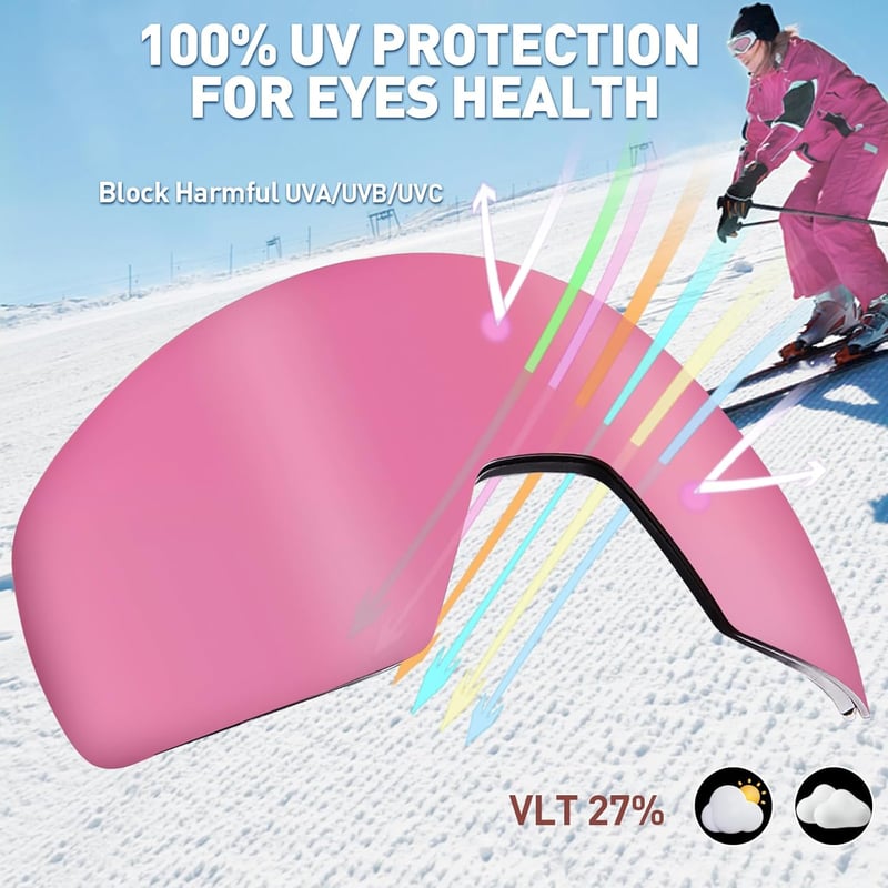 CARFIA EVO síszemüveg tükrözött lencsékkel, unisex snowboard szemüveg cserélhető üvegekkel