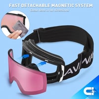 CARFIA EVO síszemüveg tükrözött lencsékkel, unisex snowboard szemüveg cserélhető üvegekkel 2