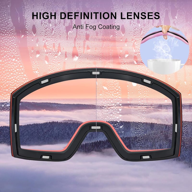 CARFIA EVO síszemüveg tükrözött lencsékkel, unisex snowboard szemüveg cserélhető üvegekkel