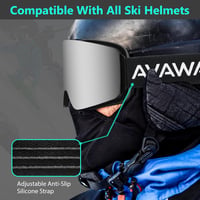 CARFIA OTG Síszemüveg Szemüvegeseknek UV400 Védelem Snowboard Goggles Páramentesítés 4