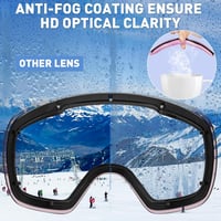 CARFIA Síszemüveg Szemüvegeseknek UV400 Védelem Páramentesítő Snowboard 4