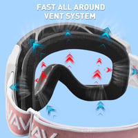 CARFIA Síszemüveg Szemüvegeseknek UV400 Védelem Páramentesítő Snowboard 3