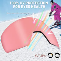 CARFIA Síszemüveg Szemüvegeseknek UV400 Védelem Páramentesítő Snowboard 5