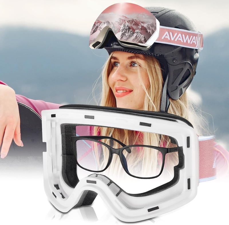 CARFIA Síszemüveg Szemüvegeseknek UV400 Védelem Páramentesítő Snowboard
