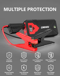 Štartovací zdroj CARHEV Power Bank pre autá, štartovací prúd 4000 A, pre benzínové alebo naftové motory do 8,0 l, 12 V, s rýchlonabíjaním cez USB a LED svetlom 4